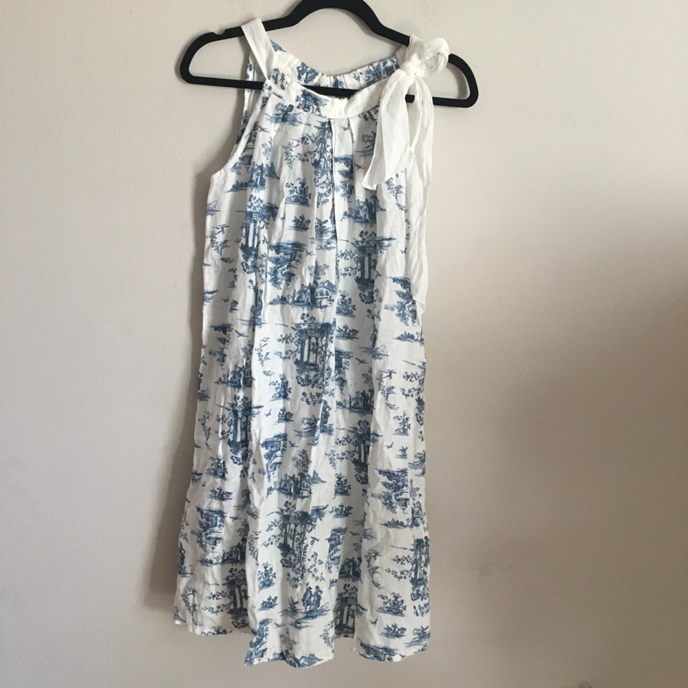 Bellambra Pure Linen Printed Sundress Dress NWT